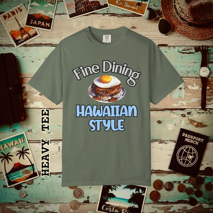Loco Moco Fine Dining Hawaiian Style Heavy Tee Moss / S
