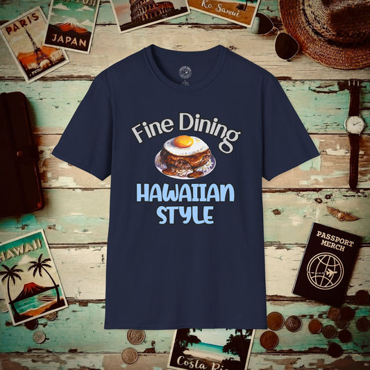 Loco Moco Fine Dining Hawaiian Style T-Shirt Navy / S