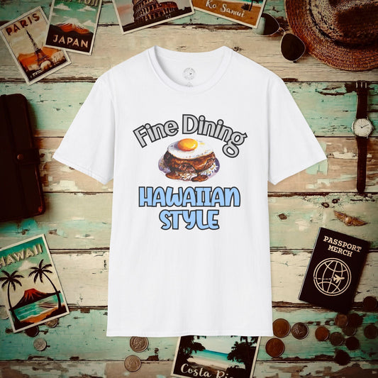 Loco Moco Fine Dining Hawaiian Style T-Shirt White / S