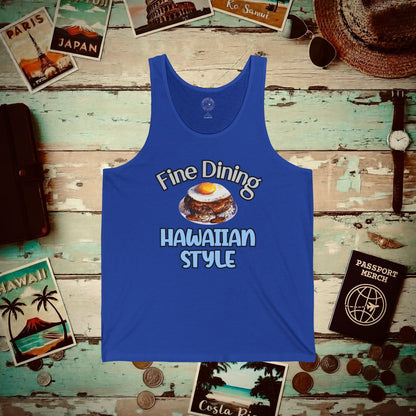 Loco Moco Fine Dining Hawaiian Style Tank Top True Royal / XS