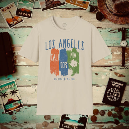 Los Angeles, West Coast Best Coast California T-Shirt Sand / S