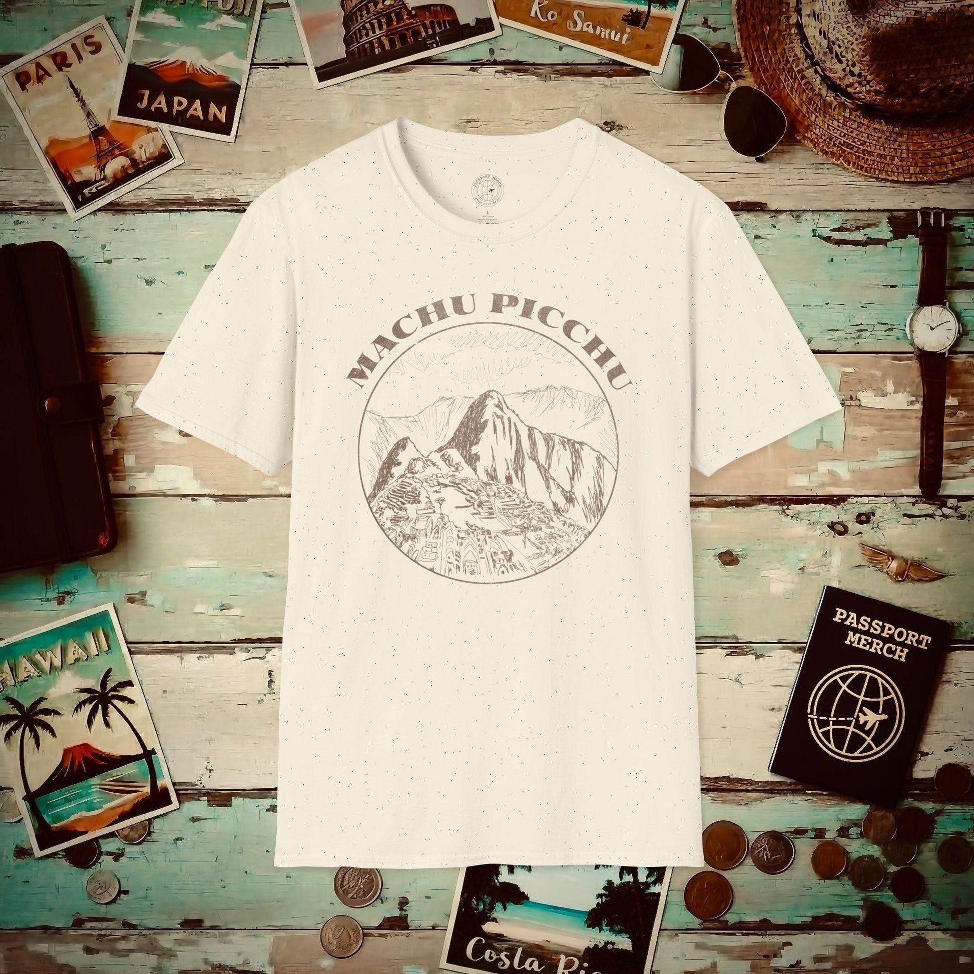 Lost City of Machu Picchu Peru T-Shirt Natural / S
