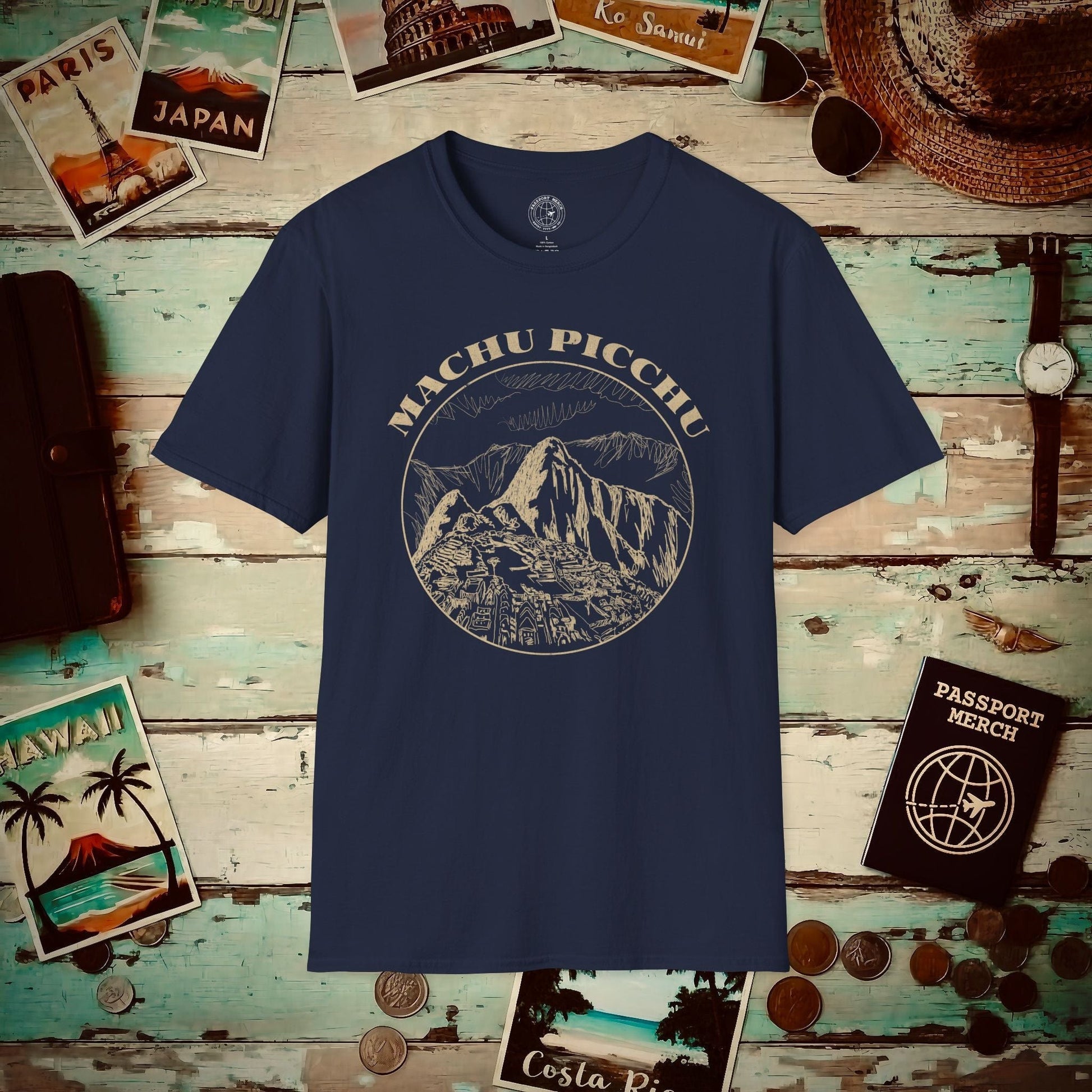 Lost City of Machu Picchu Peru T-Shirt Navy / S