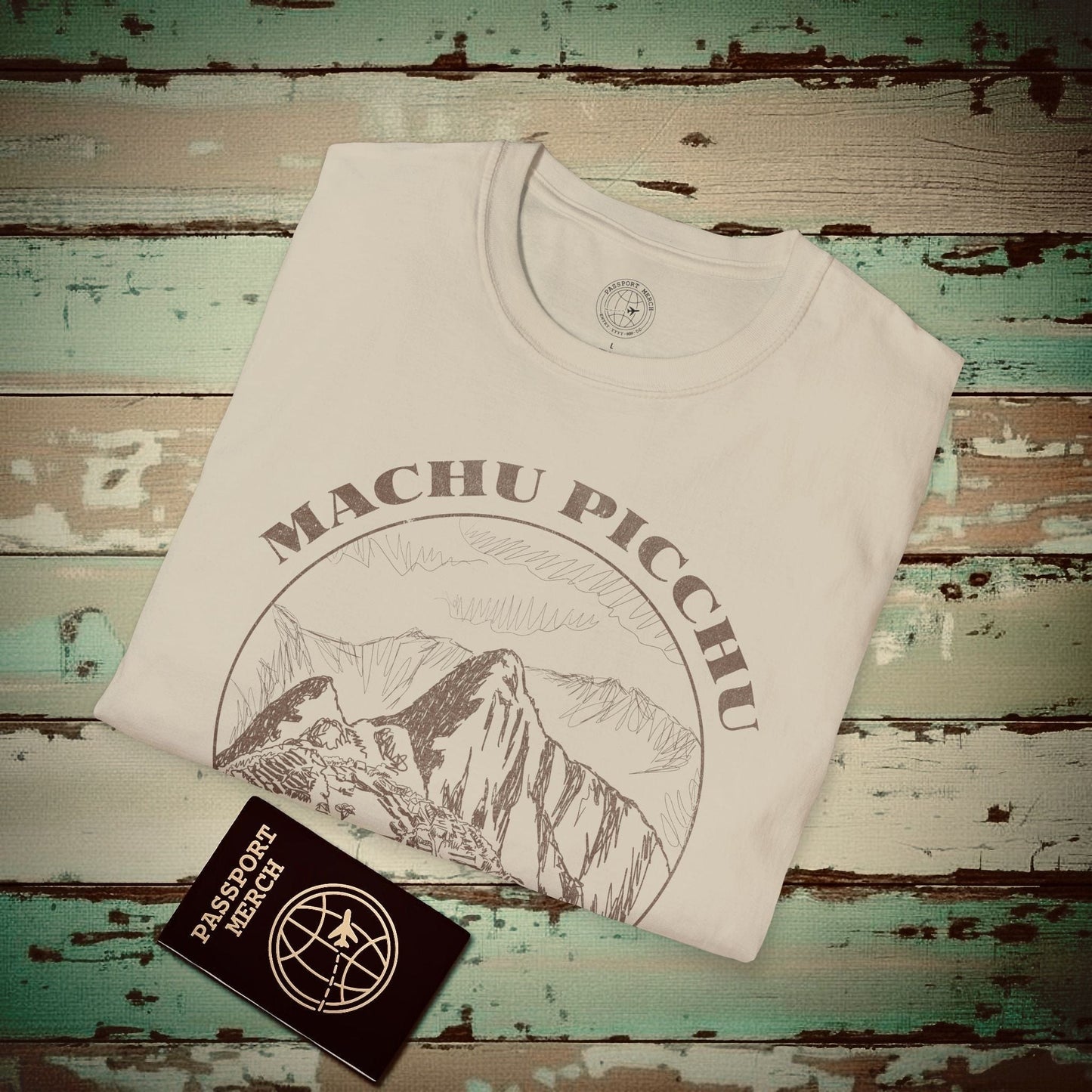 Lost City of Machu Picchu Peru T-Shirt Sand / S