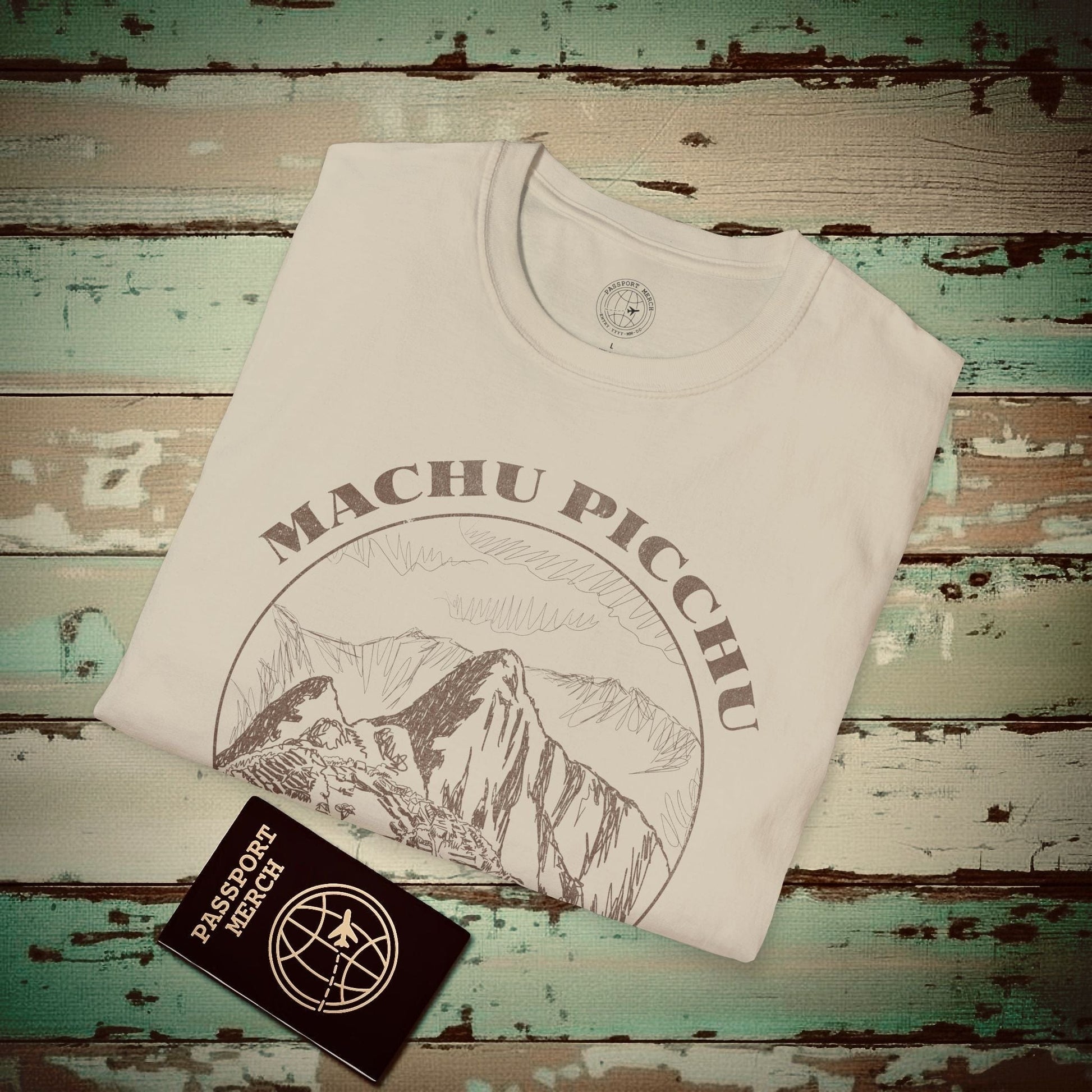 Lost City of Machu Picchu Peru T-Shirt Sand / S