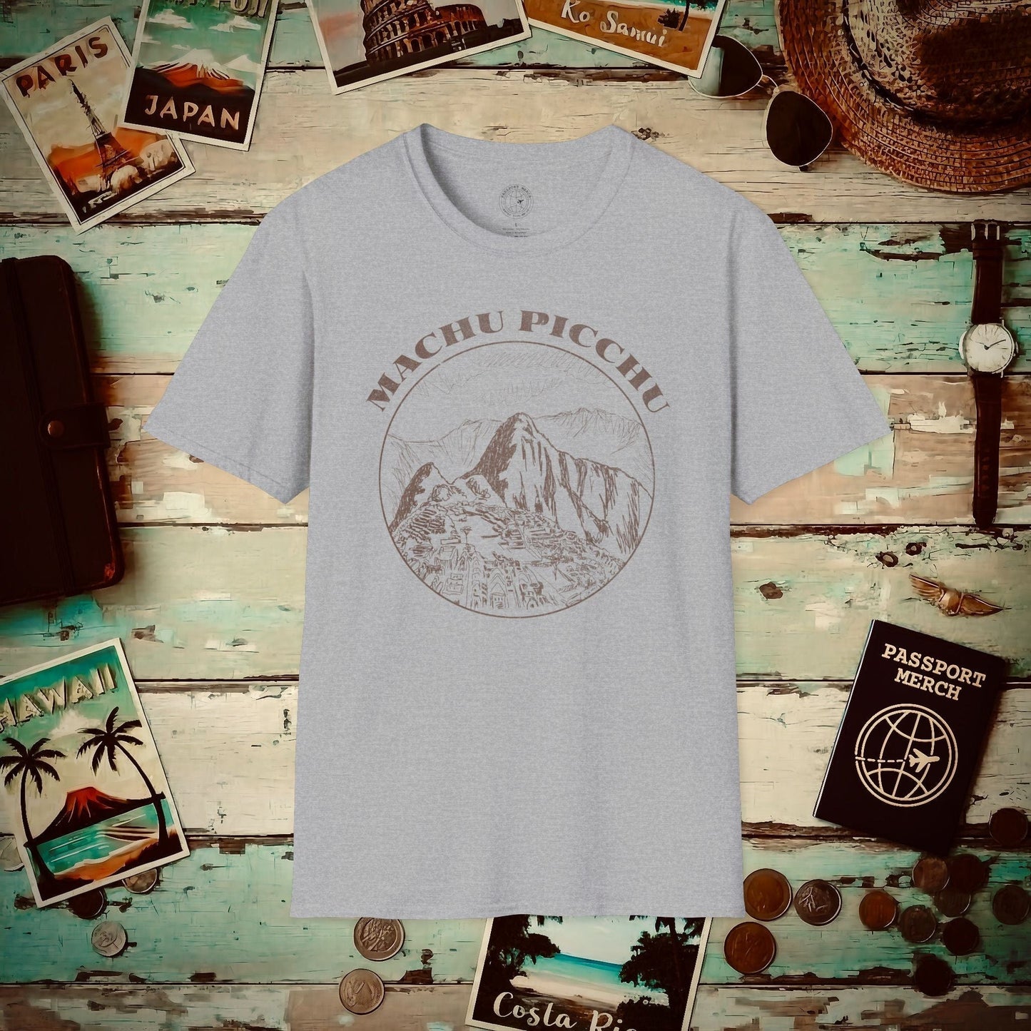 Lost City of Machu Picchu Peru T-Shirt Sport Grey / S