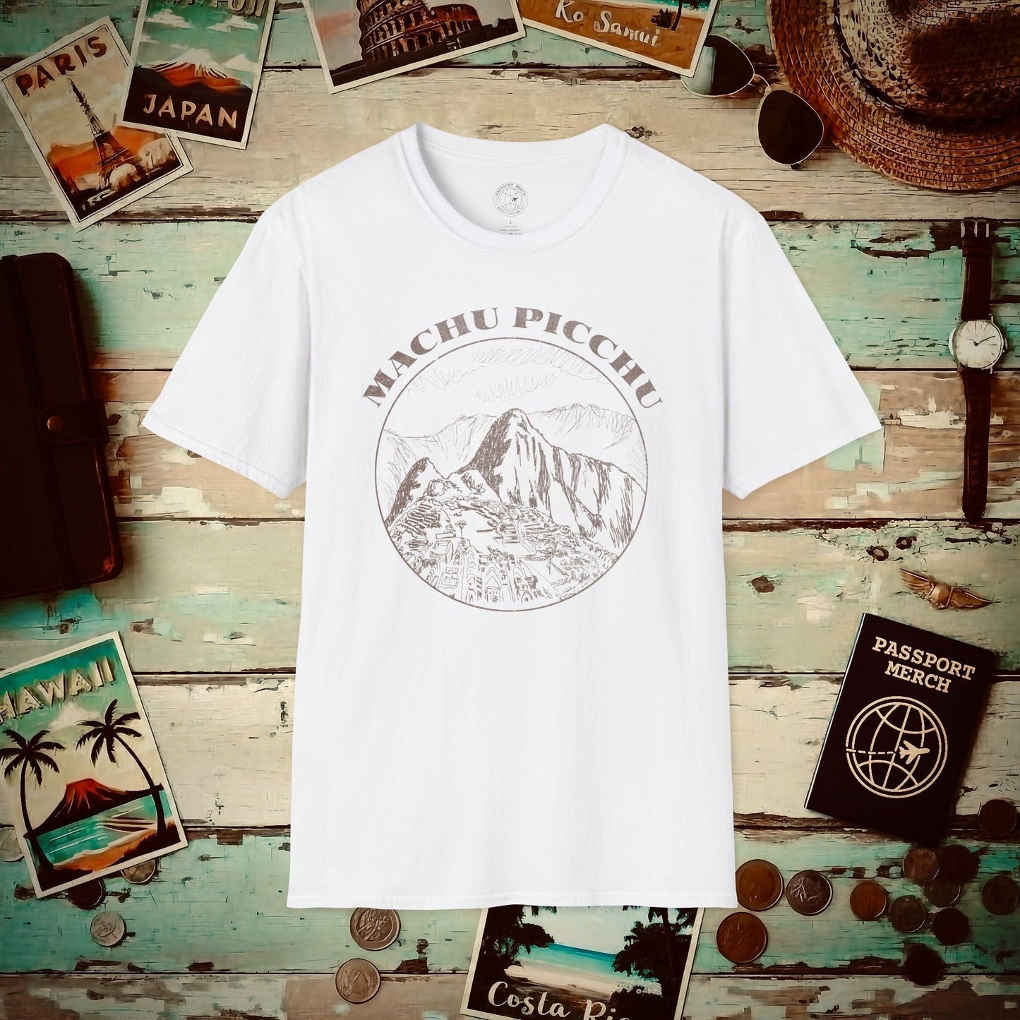 Lost City of Machu Picchu Peru T-Shirt White / S