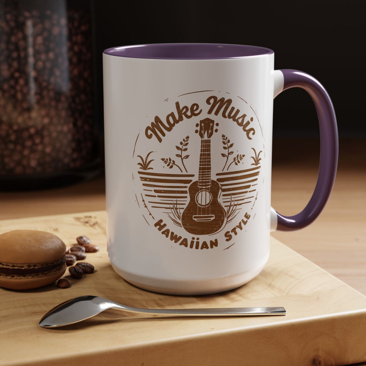 Make Music Hawaiian Style 15oz Mug Purple / 15oz