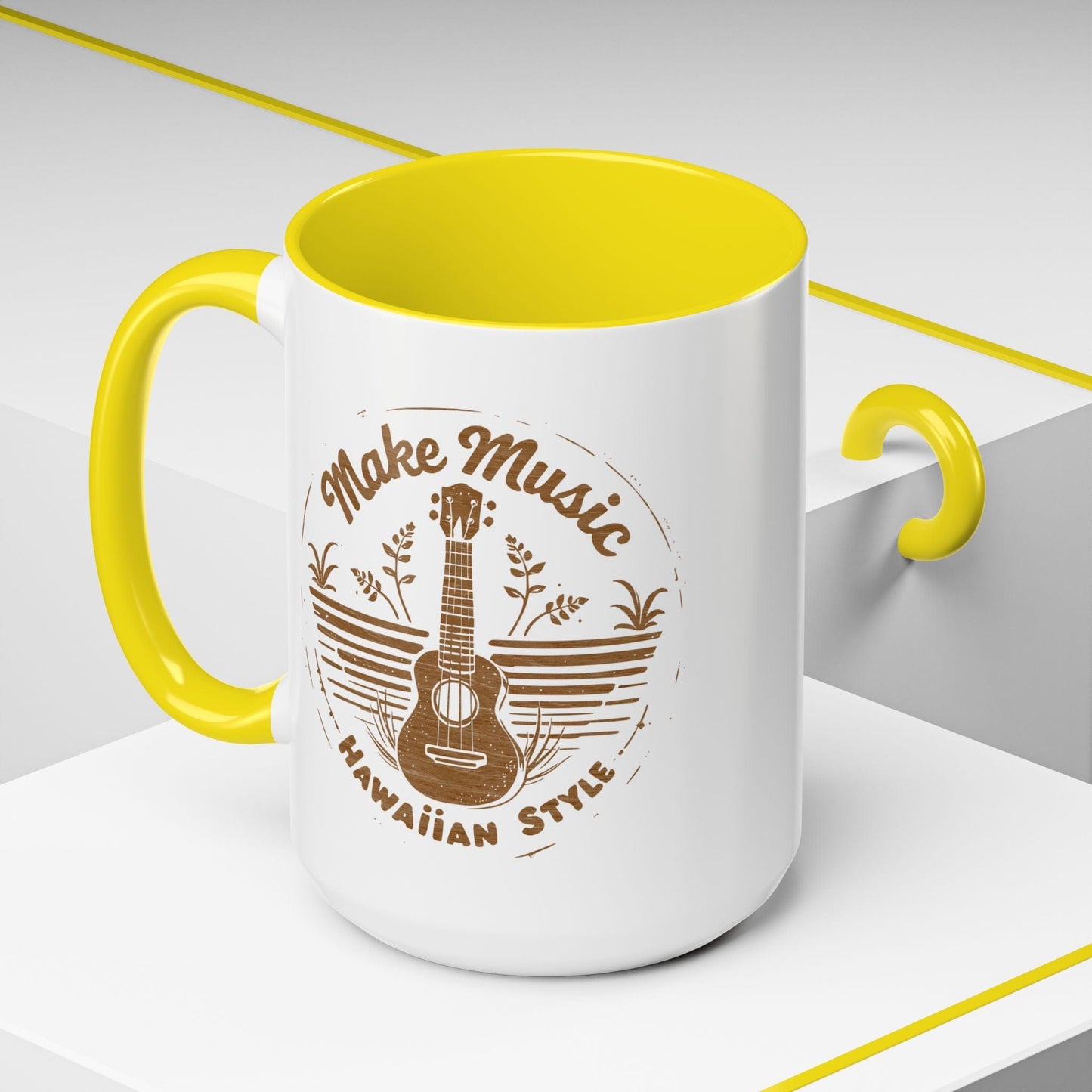 Make Music Hawaiian Style 15oz Mug Yellow / 15oz