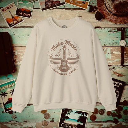 Make Music Hawaiian Style Crewneck Sand / S