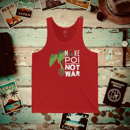 Make Poi Not War, Hawaii Tank Top Red / XS