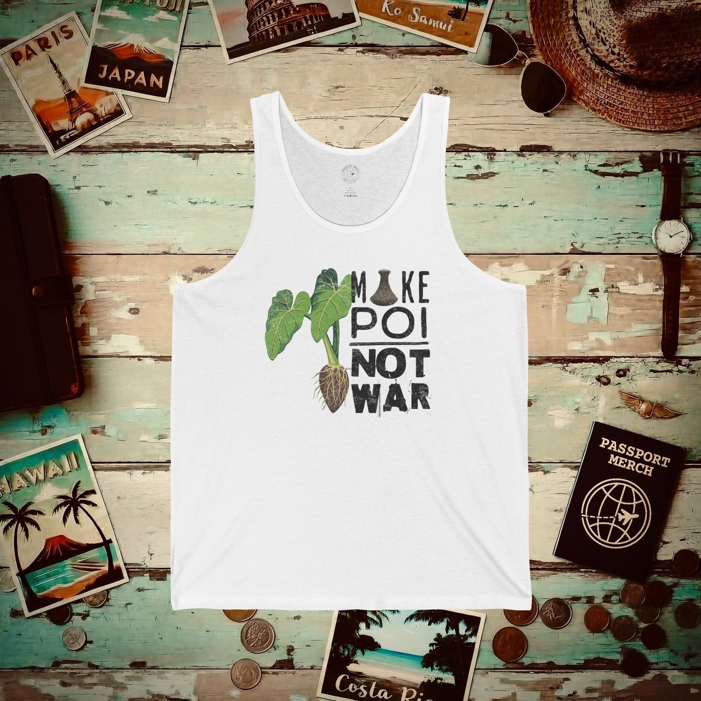 Make Poi Not War, Hawaii Tank Top White / XS