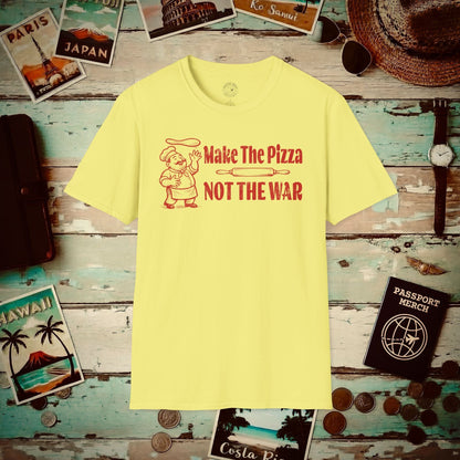 Make the Pizza, Not the War, Italy T-Shirt Cornsilk / S