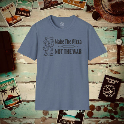 Make the Pizza, Not the War, Italy T-Shirt Heather Indigo / S