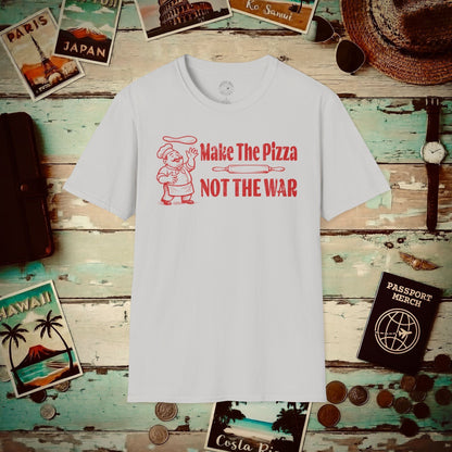 Make the Pizza, Not the War, Italy T-Shirt Ice Grey / S