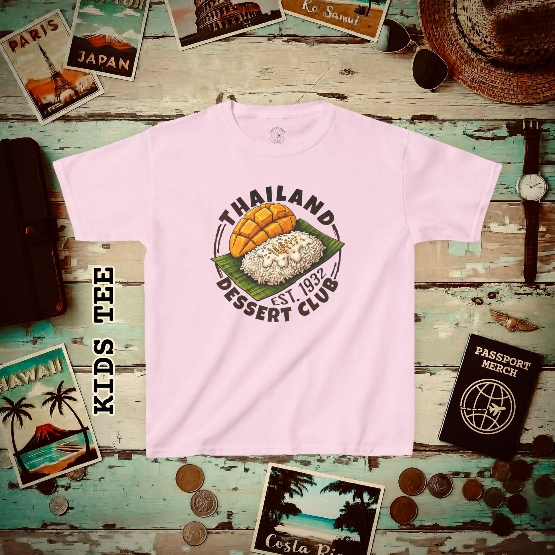 Mango Sticky Rice (Dessert Club), Thailand Kids Tee Light Pink / XS
