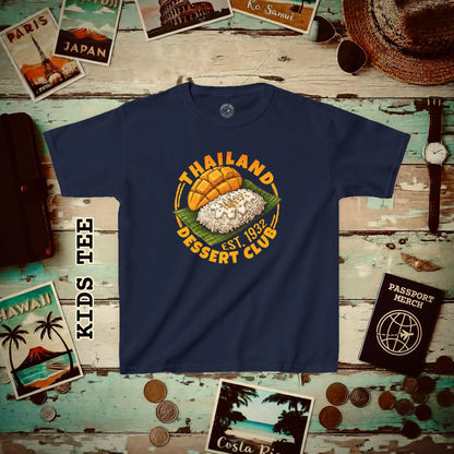 Mango Sticky Rice (Dessert Club), Thailand Kids Tee Navy / XS