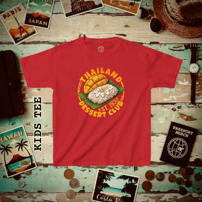 Mango Sticky Rice (Dessert Club), Thailand Kids Tee Red / XS