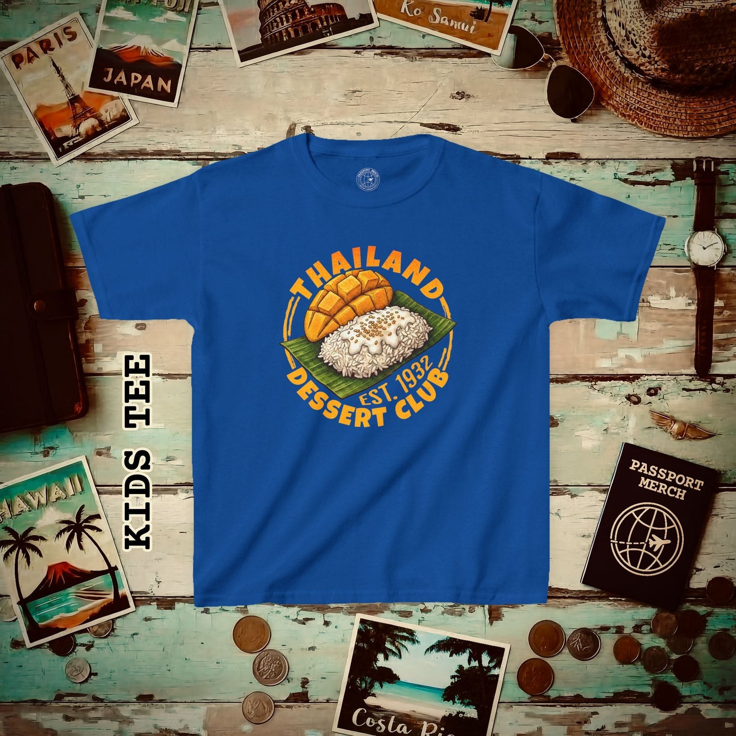 Mango Sticky Rice (Dessert Club), Thailand Kids Tee Royal / XS