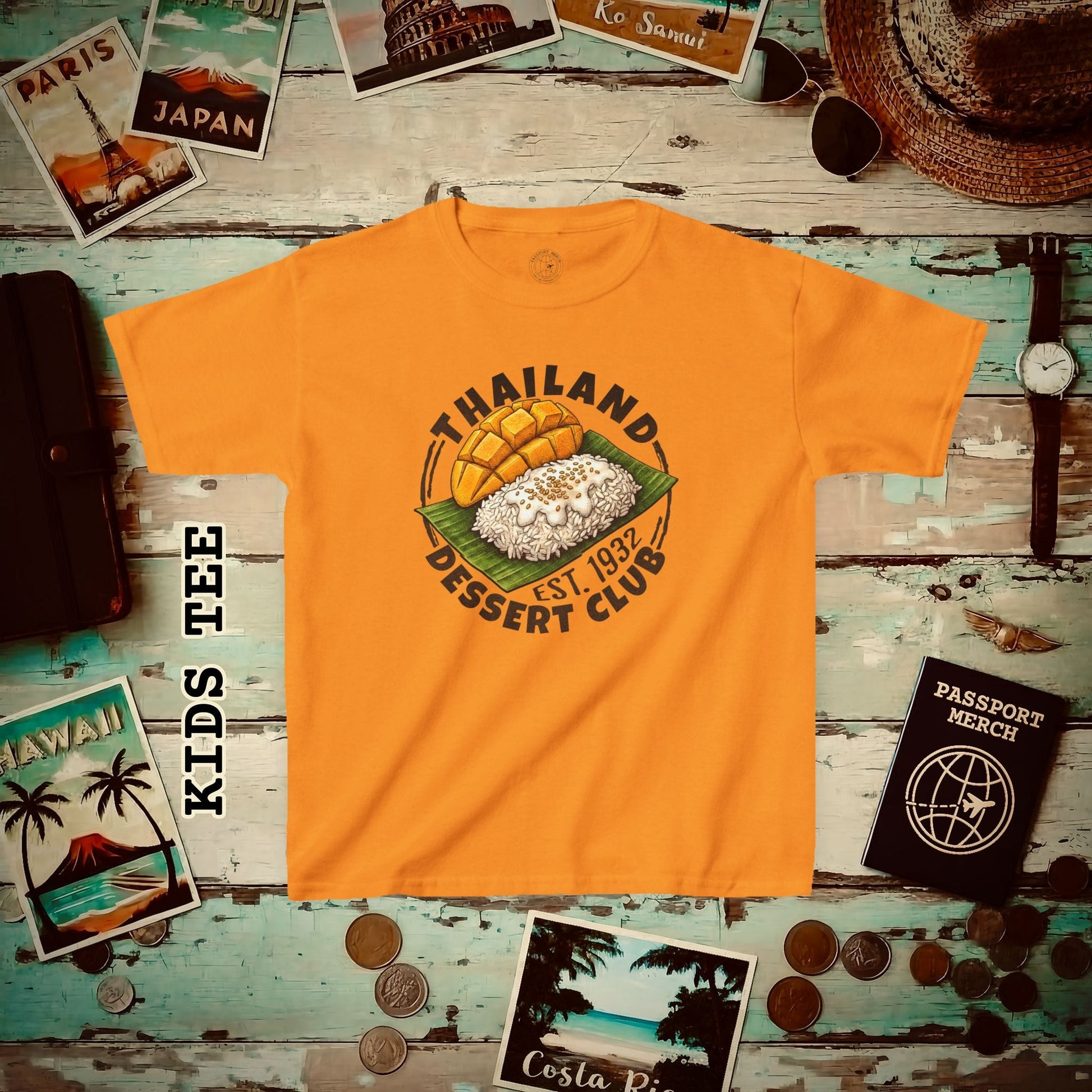 Mango Sticky Rice (Dessert Club), Thailand Kids Tee Tennessee Orange / XS