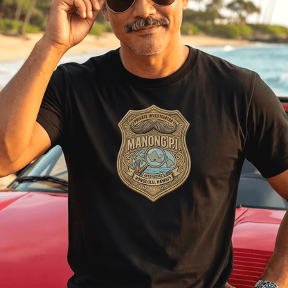 Manong P.I. Badge, Hawaii (and Philippines) T-Shirt Black / S