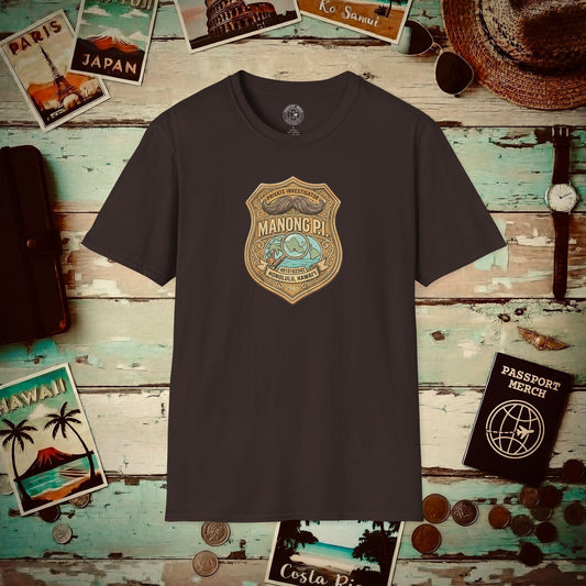 Manong P.I. Badge, Hawaii (and Philippines) T-Shirt Dark Chocolate / S
