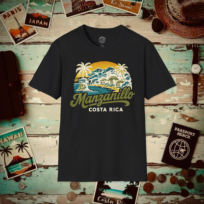 Manzanillo, Costa Rica - 80's Vintage T-Shirt Black / S