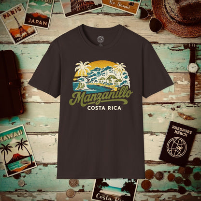 Manzanillo, Costa Rica - 80's Vintage T-Shirt Dark Chocolate / S