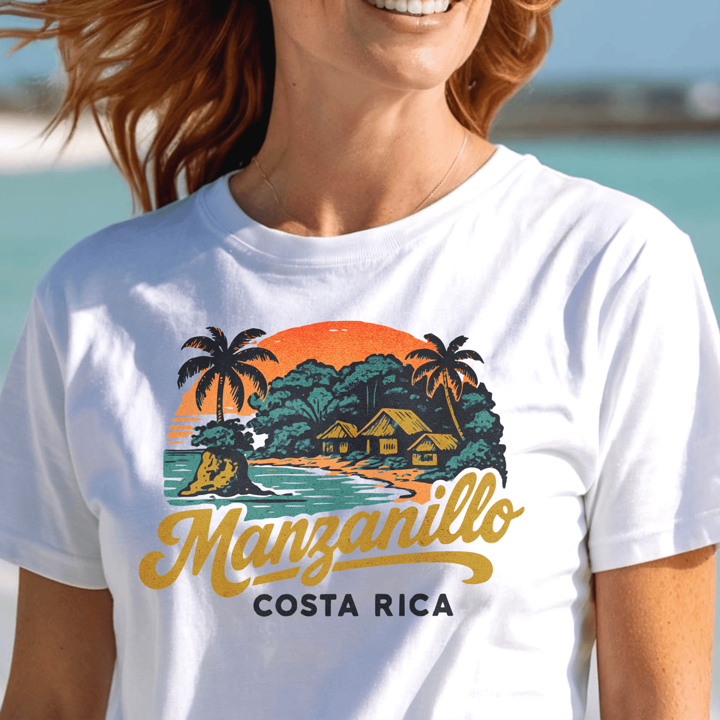 Manzanillo, Costa Rica - 80's Vintage T-Shirt White / S