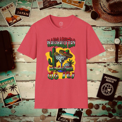 Margaritas Made Me Do It Mexico T-Shirt Heather Red / S