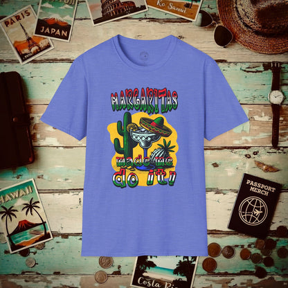 Margaritas Made Me Do It Mexico T-Shirt Heather Royal / S