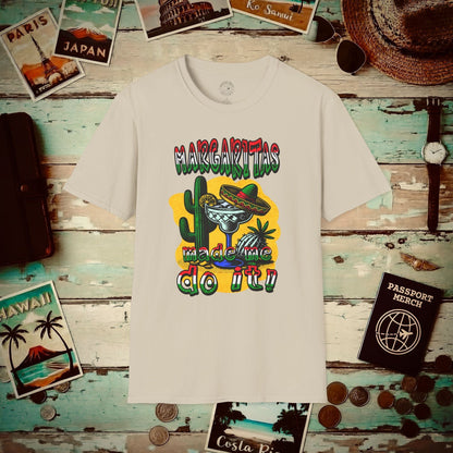 Margaritas Made Me Do It Mexico T-Shirt Sand / S