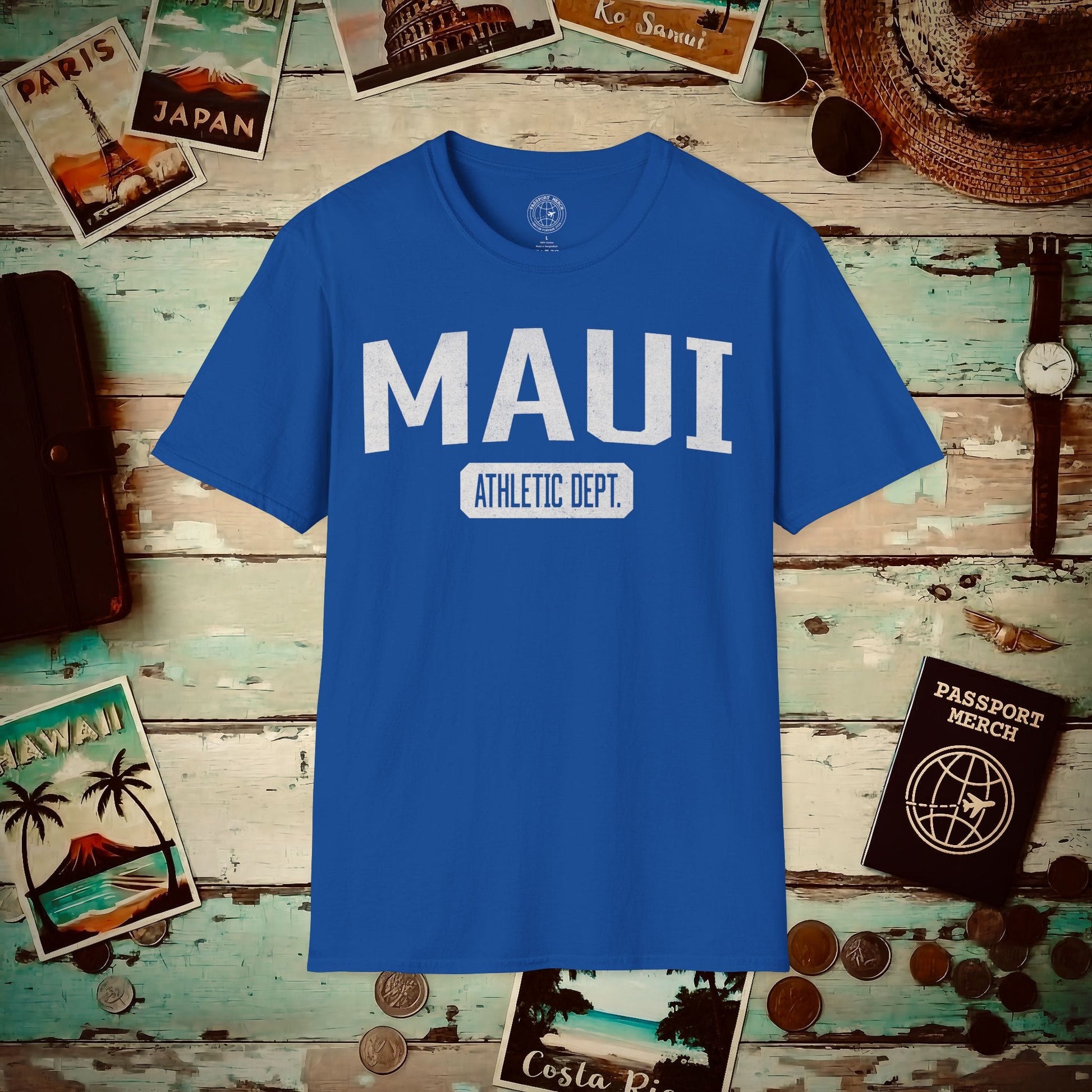 Maui Athletic Dept. Hawaii T-Shirt Royal / S