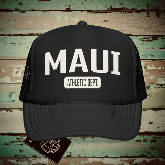 Maui Athletic Dept. Hawaii Trucker Hat Black / One size