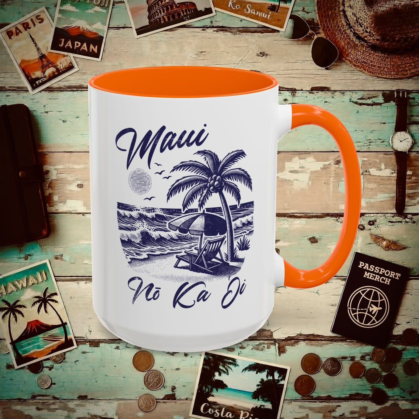 Maui No Ka Oi Hawaii 15oz Mug Orange / 15oz
