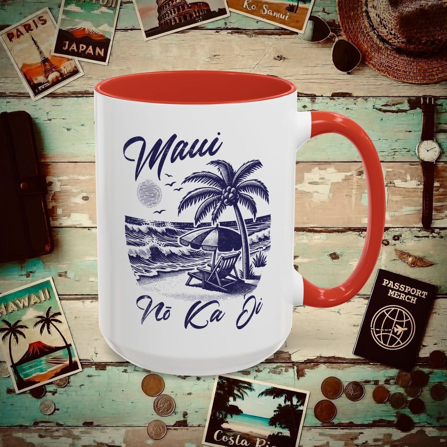 Maui No Ka Oi Hawaii 15oz Mug Red / 15oz