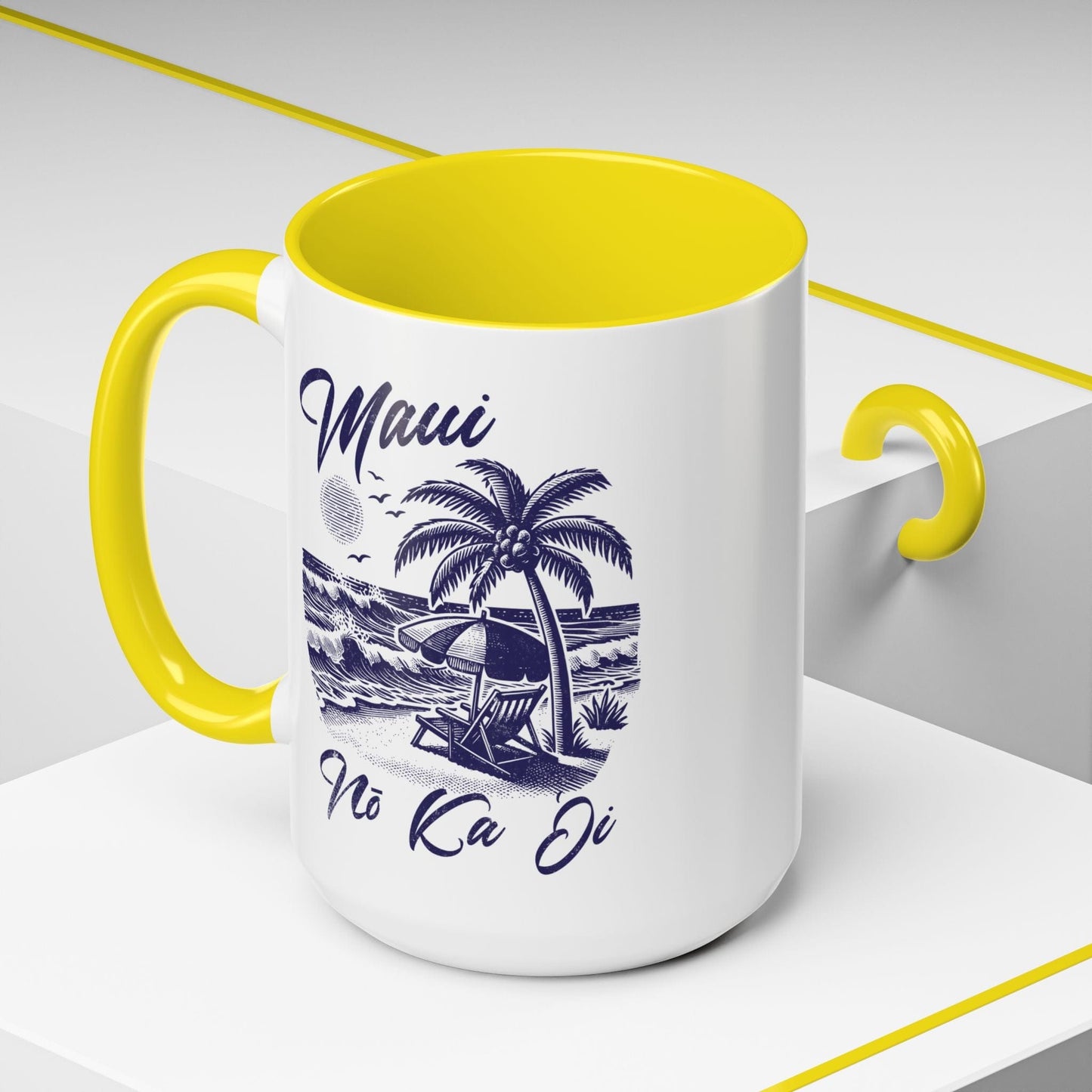 Maui No Ka Oi Hawaii 15oz Mug Yellow / 15oz