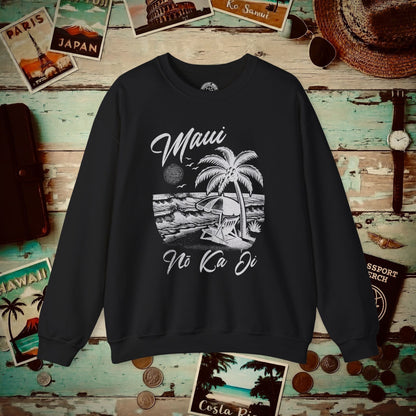 Maui No Ka Oi Hawaii Crewneck Black / S