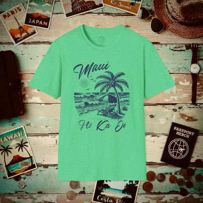 Maui No Ka Oi Hawaii T-Shirt Heather Irish Green / S