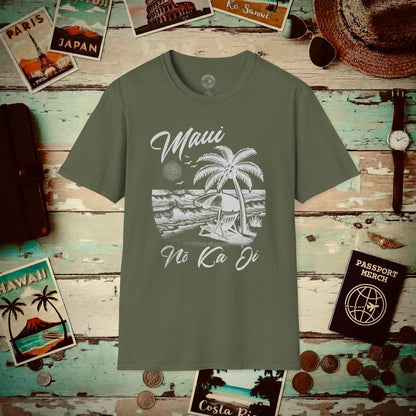 Maui No Ka Oi Hawaii T-Shirt Military Green / S
