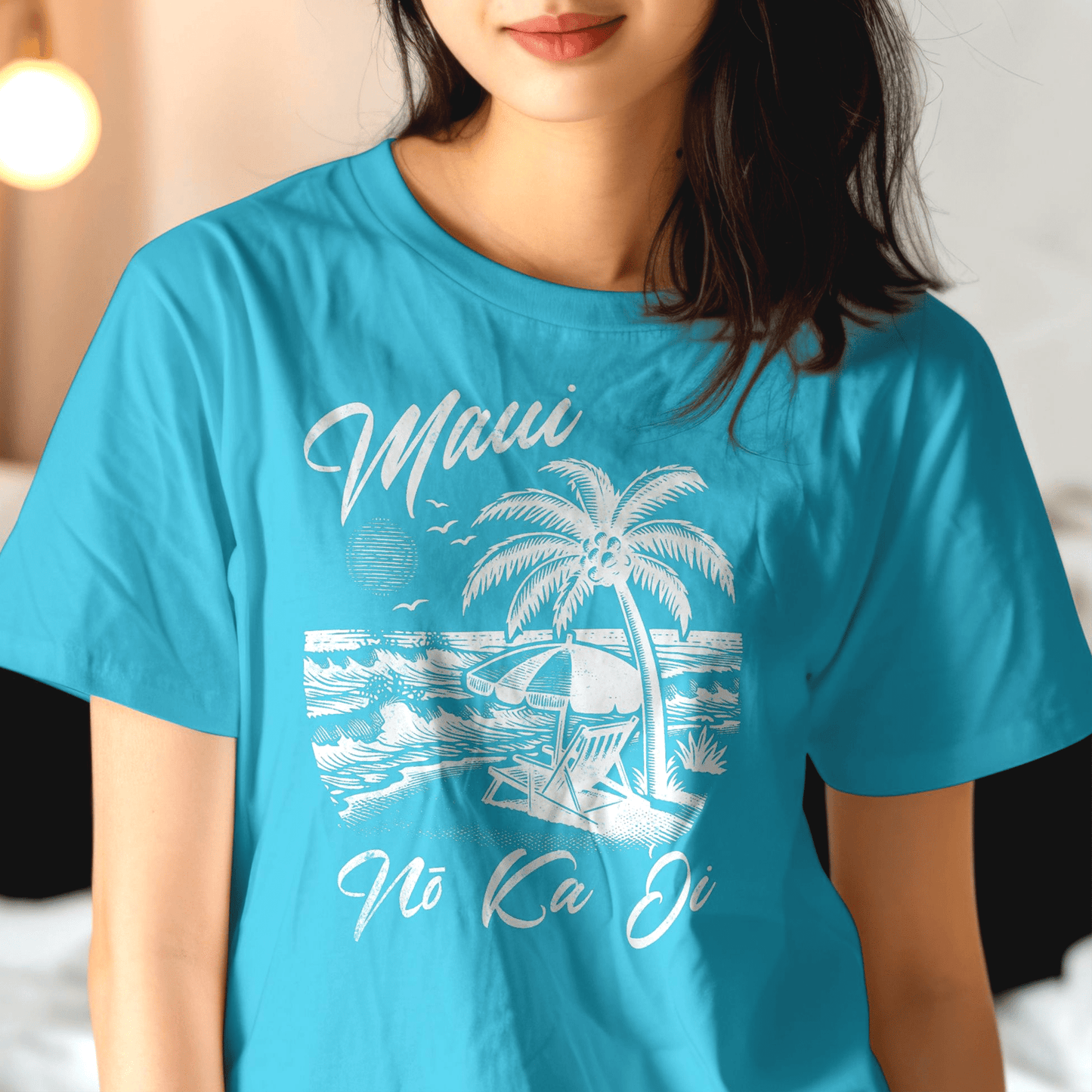Maui No Ka Oi Hawaii T-Shirt Tropical Blue / S