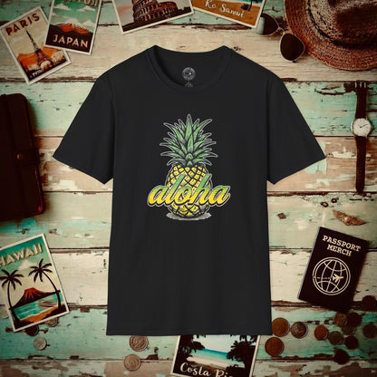 Maui Pineapple Aloha Hawaii T-Shirt Black / S