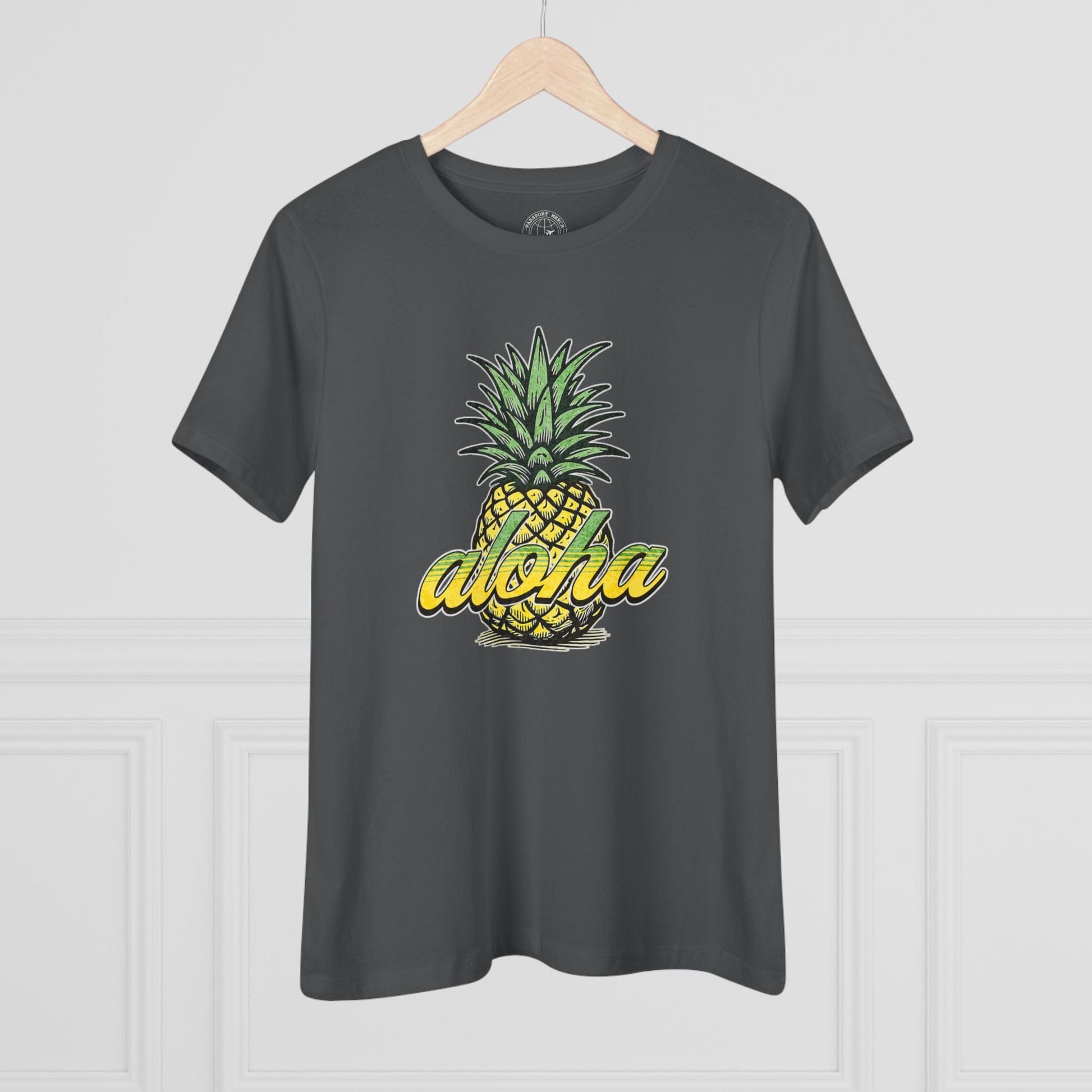 Maui Pineapple Aloha Hawaii, Womens Fit T-Shirt Asphalt / S