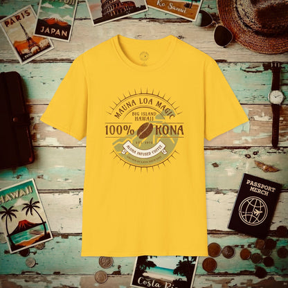 Mauna Loa Magic Kona Coffee Hawaii T-Shirt Daisy / S