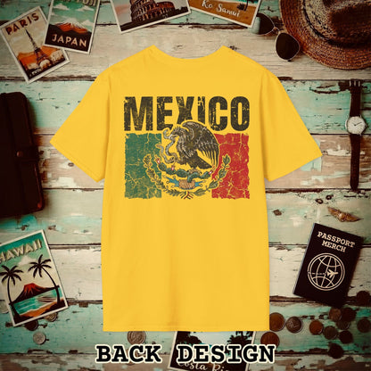 Mexico Vintage Flag Back Print T-Shirt Daisy / S