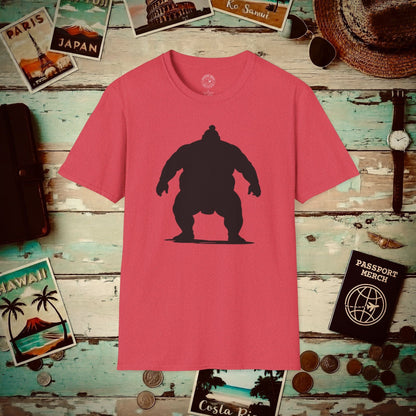 Minimalist Sumo Silhouette, Japan T-Shirt Heather Red / S