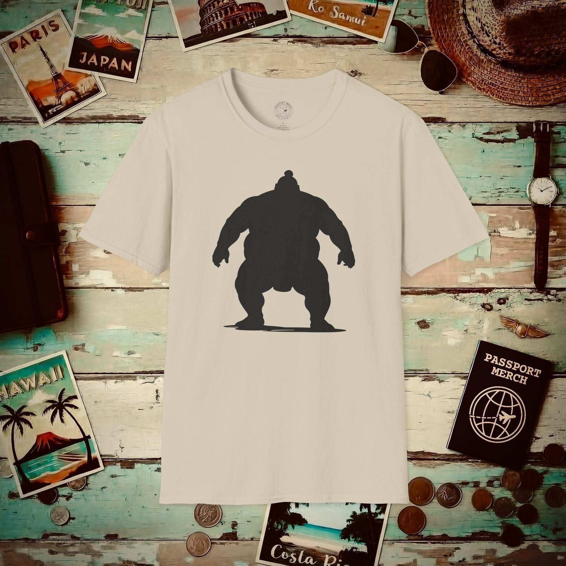 Minimalist Sumo Silhouette, Japan T-Shirt Sand / S