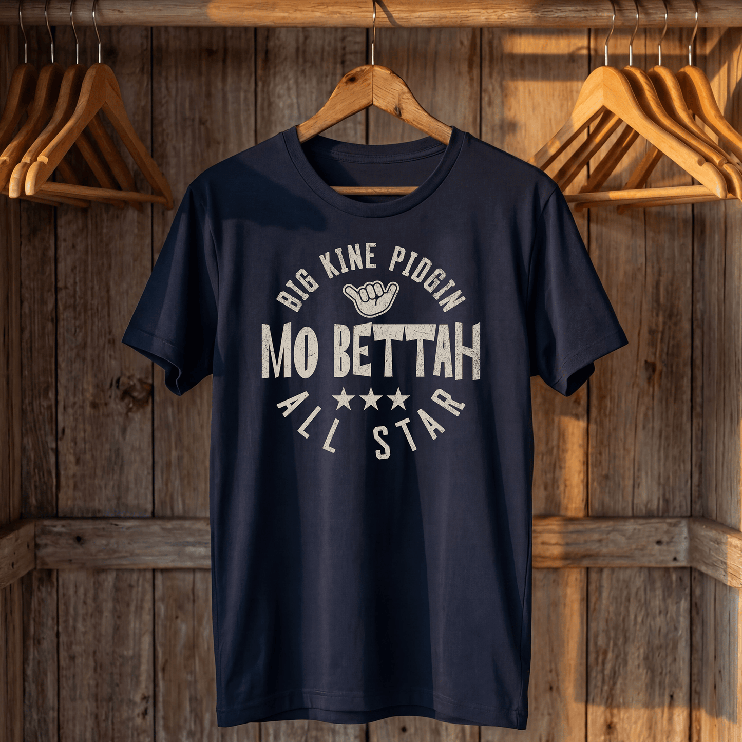 Mo Bettah (Pidgin All Star), Hawaii T-Shirt Navy / S