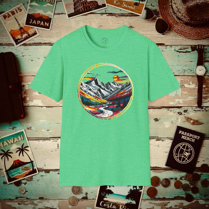 Modern Alpine Wanderlust, Colorado T-Shirt Heather Irish Green / S