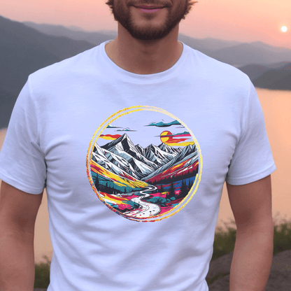 Modern Alpine Wanderlust, Colorado T-Shirt White / S